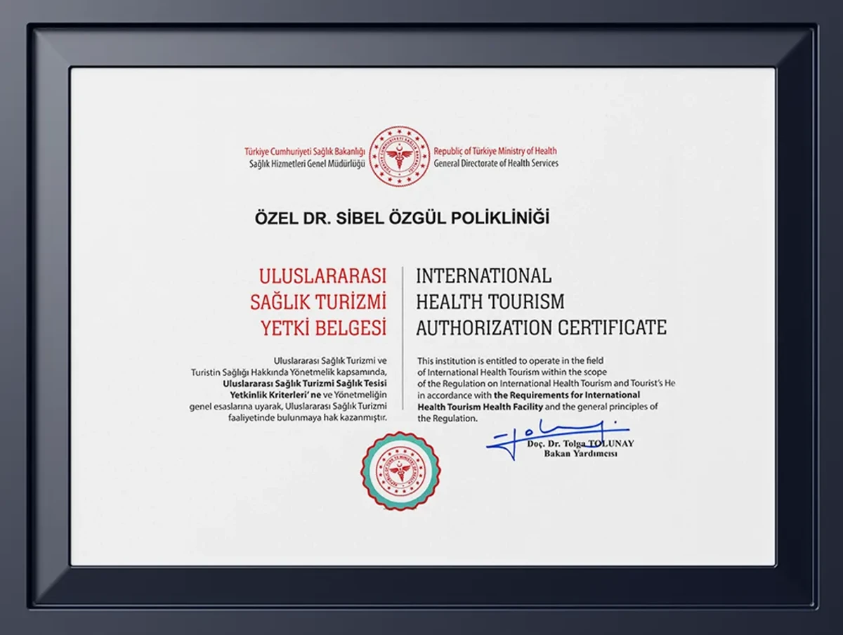 Republic of Türkiye Ministry of Health — International Health Tourism Authorization Certificate